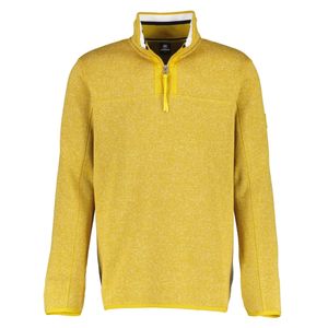 Lerros - Herren Sweat-Troyer in Melangeoptik, Fleece  (21N4457), Größe:M, Farbe:Oily Yellow (525)