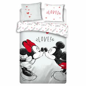 Disney Mickey und Minnie Love Bettbezug Bett 135cm