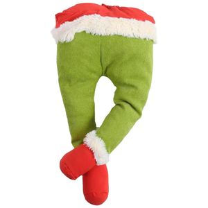 Grinch dekorácie, Vianočný Elf telo nohy pre vianočný stromček, Grinch vianočný stromček Topper, ukradol vianočné Elf dekorácie - ELFLEGS