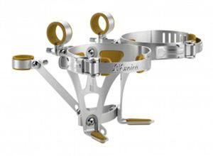 Elite 0156001 Trinkflaschenhalter 'L'Eroica' für 2 Flaschen, Aluminium, silber