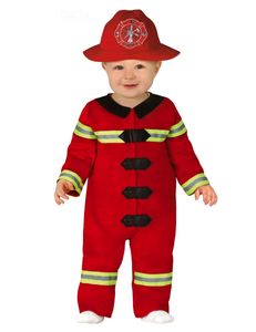 rotes Baby Feuerwehrmann Kostüm, Größe:86/92
