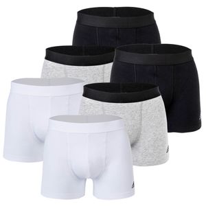 Adidas Herren Boxershorts, 6er Pack - Trunks, Active Flex Cotton, Logo, 3 Streifen Mehrfarbig M