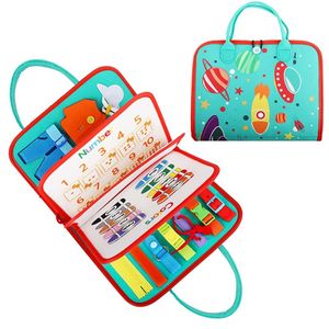 Kinder Busy Board Montessori Spielzeug Sensorisches Spielzeug Vorschul Lernspielzeug für das Alter 2-6 Jährige Kleinkinder Geschenk Grün