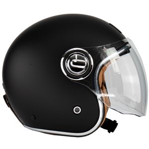 NOX JetHelm NEO-RETRO HERITAGE L (59 - 60cm) Schwarz Matt Motorradhelm NOX JetHelm NEO-RETRO HERITAGE L (59 - 60cm) Schwarz Matt Motorradhelm