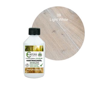 Contura 250ml. FARBIGES Hartwachsöl Colorline Premium Hartwachs - 09 Light White