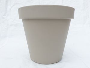 Pflanzkübel E&K, beige, Taupe rund Ø80cm, Pflanztopf Blumentopf Kübel XXL groß outdoor indoor