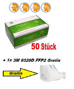 50x Greenspring BIO-TECH COVID-19 & Antigen Haltbarkeit 11/2024 Schnelltest Rapid Test Laien Test  4in1 Lolli Nasal Spuck CE 2934 Rachen +3M9320