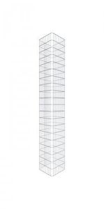 Gabionensäule eckig 42  cm x 42  cm, 200 cm Höhe, MW 5 cm x 10 cm