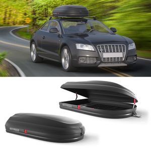 Dachbox Gepäckbox 320 L Schwarz – Carbon Optik