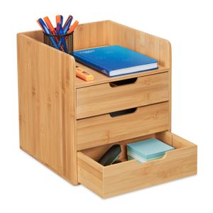 relaxdays Schreibtisch Organizer mit 3 Schubladen