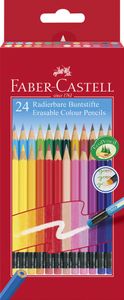 FABER-CASTELL Buntstifte radierbar 24er Kartonetui