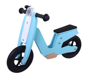 Siva Woody Scooter Bike I blau Laufrad aus Holz für Kinder