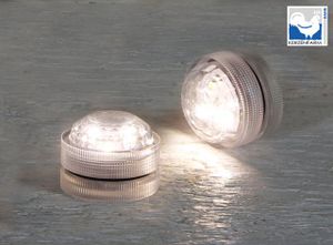 LED Teelichter 10 Stück mit je 3 SMD-LEDs weiß / Tauchlicht / wasserdicht / Batteriebetrieb