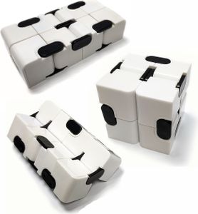 Infinity Cube Fidget Toy Magic Würfel zum Stress abbauen Weiß 3 Würfel