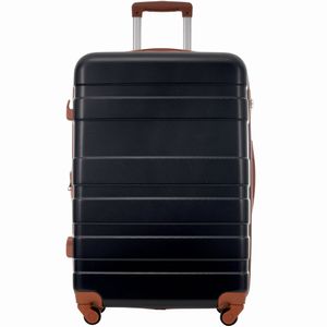 Flieks Trolleys Reisekoffer Erweiterbar, Hartschalenkoffer Handgepäck Koffer mit Zahlenschloss, Geschäftsreisekoffer, XL: 78x52x30 cm, Schwarz Flieks Trolleys Reisekoffer Erweiterbar, Hartschalenkoffer Handgepäck Koffer mit Zahlenschloss, Geschäftsreisekoffer, XL: 78x52x30 cm, Schwarz