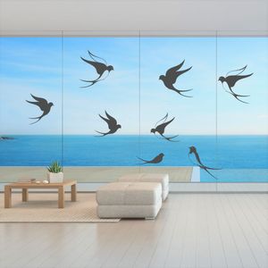 Fensterbild Aufkleber Vögel Schwalbe Warnvögel ,Farbe dunkelgrau ,Größe der Vögel 20 cm