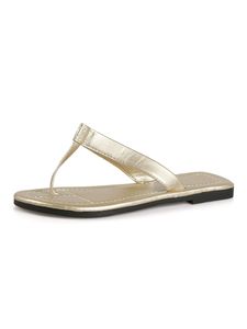 Damen Rutschen Auf Flachen Zehentrennersandalen Leichte Sommer Flip Flops Innen Outdoor Gold,Größe:EU 39 Damen Rutschen Auf Flachen Zehentrennersandalen Leichte Sommer Flip Flops Innen Outdoor Gold,Größe:EU 39