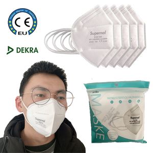 100 Stück Supernal® FFP2 Maske PM2.5 95% Filtration Gesichtsmaske Vliesstoff Schutzmasken für Staubpartikelverschmutzung