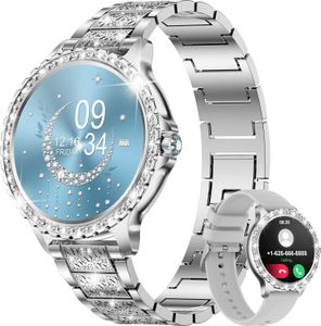 Smartwatch mit Telefonfunktion 1.32' Zoll Voll Touchscreen Fitnessuhr Damen mit SpO2 Herzfrequenz Schlafmonitor, IP67 Wasserdicht Uhr Android iOS