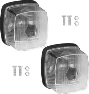 2x Umrissleuchten 12V/24V Anhänger Positionsleuchten Leuchte Begrenzungsleuchte Pkw Beleuchtung inkl Schrauben Ø 65x60mm