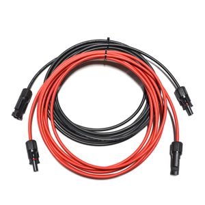 Solarkabel Verlängerungskabel 2x 4m 4mm² MC4 Solarstecker für Solarmodule 0% MwSt Schwarz Rot