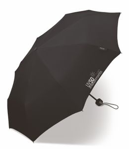 Happy Rain - Mini-Regenschirm mit UV-Schutz - Manuell - Schwarz