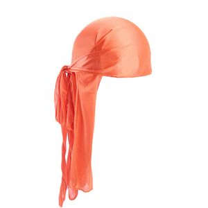 Piratenhut Silky Durag Head Wrap Durags Kopftuch Soft Cap，orange