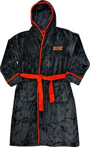 AC/DC Morgenmantel Logo Fleece Flauschig Robe Hausmantel