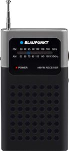 Blaupunkt PR4BK AM/FM-Taschenradio Tragbares Radio Teleskopantenne Taschenformat Integrierter 1,5"-Lautsprecher Batteriebetrieb