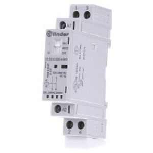 Finder 223202304340PAS Stycznik instalacyjny, modułowy, 230 VAC/DC, 2 styki NO, styk NC, 25 A, materiał styków: AgSnO2, wskaźnik mechaniczny, wskaźnik LED, z wyłącznikiem