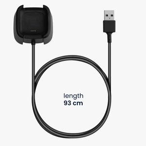 kwmobile kompatibel mit Fitbit Versa 2 USB Ladekabel - Charger - Smart Watch Ersatzkabel - Fitnesstracker Aufladekabel