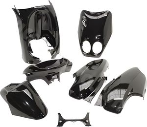 Verkleidungskit TNT 7-teilig für MBK Ovetto, Yamaha Neos 50 ccm Bj. 2007, Farbe:Schwarz