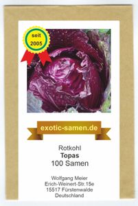Rotkohl - schnell wüchsig - frühe Sorte - ab Juli erntereif - Topas - 100 Samen