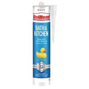 Sanitärsilikon Küche & Bad Dichtstoff Fugenfüller - weiß - Anti-Schimmel - 286g