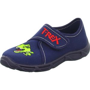 Sneakers Kinder-Hausschuh Dinosaurier T-Rex Blau, Farbe:blau, EU Größe:34