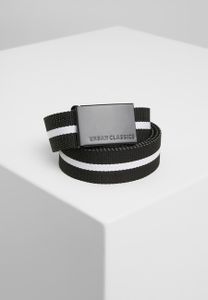 Urban Classics Canvas Belts black white stripe/black - UNI
