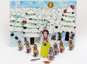 Snehulienka a sedem trpaslíkov - rozprávka k divadlu - 8 bábok