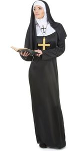 Mníška kostým duchovná žena s čapicou čierna a biela Mníška kostým duchovná žena s čapicou čierna a biela