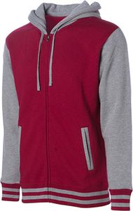 Independent Uni Sweatjacke Heavyweight Varsity Zip Hood IND45UVZ Mehrfarbig Cardinal/Gunmetal Heather M