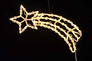 LED Weihnachts Fenster Silhouette KLEIN - Motiv: Sternschnuppe