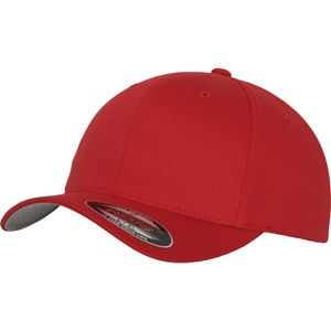 Urban Classics Flexfit Wooly Combed Cap Herren Basecap Einfarbig, Größe: Youth; Farbe: Red