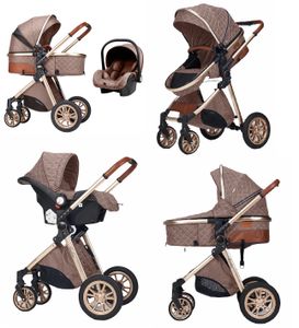 3in1 Kombi-Kinderwagen Buggy Reisebuggy +Auto-Babyschale Alu Faltbar Casiloo® Khaki