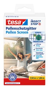tesa Pollenschutzgitter 150 x 180 cm grau Pollenfilter Vlies Fenster ohne Bohren