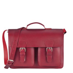 Ruitertassen kleine Aktentasche 38cm Damen Leder Schultasche rot Lehrertasche 2 Fächer