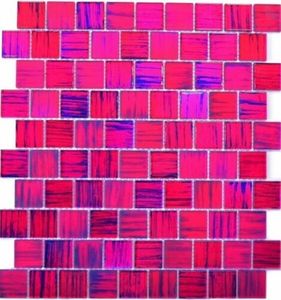 Mosaikfliese Glasmosaik Crystal Milchglas pink klar matt gefrostet MOS78-CF87_f | 10 Mosaikmatten