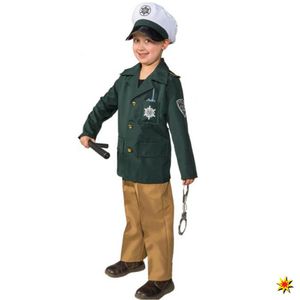 Jungen Kostüm Polizist grün, Größe:116