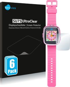 6x Für Vtech Kidizoom Smart Watch DX Schutzfolie Savvies Displayschutz Display Schutz Folie Klar Transparent