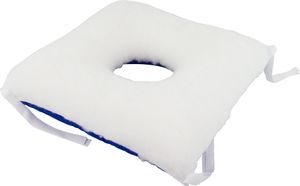 Mobiclinic, Anti-Dekubitus-Kissen, 40x38 cm, Für Coxis, Europäische Marke, Quadratisch, Mit Loch, Für Stuhl, Für Sofa, Für Rollstuhl