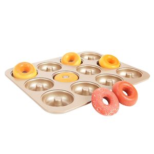CANDeal Donuts Backform,12 Vertiefungen Donutform,Backblech mit Antihaftbeschichtung