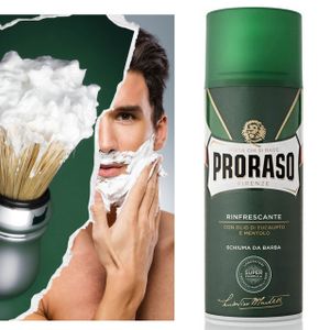 Proraso Rinfrescante - Erfrischender Rasierschaum mit Menthol und Eukalyptus 400 ml